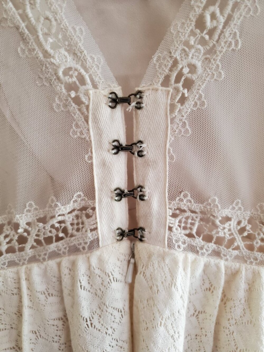 Free People creme lace dress size 4 - Picture 5 of 10